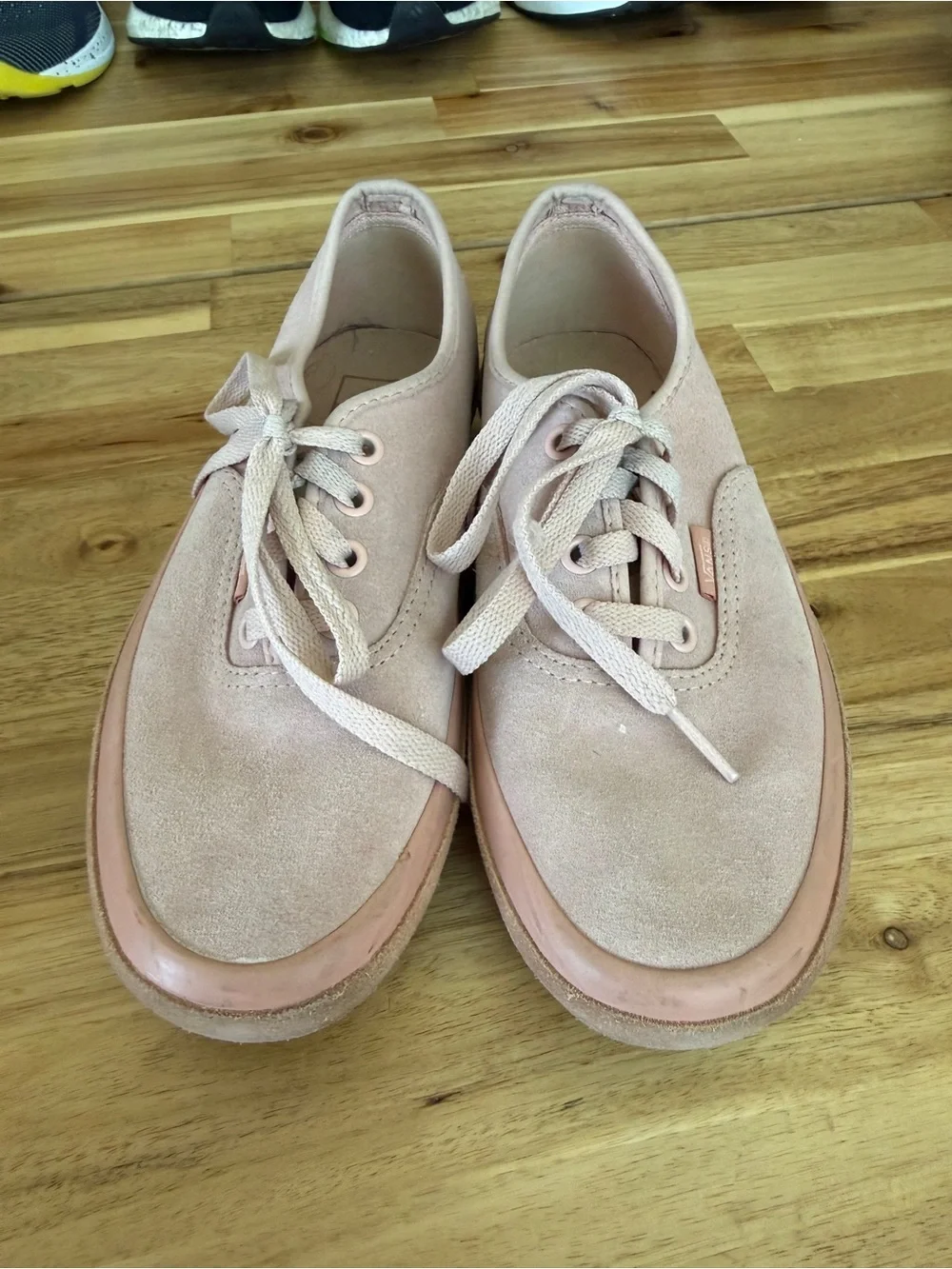 Vans Women’s Pink Suede Lace-Up Sneakers